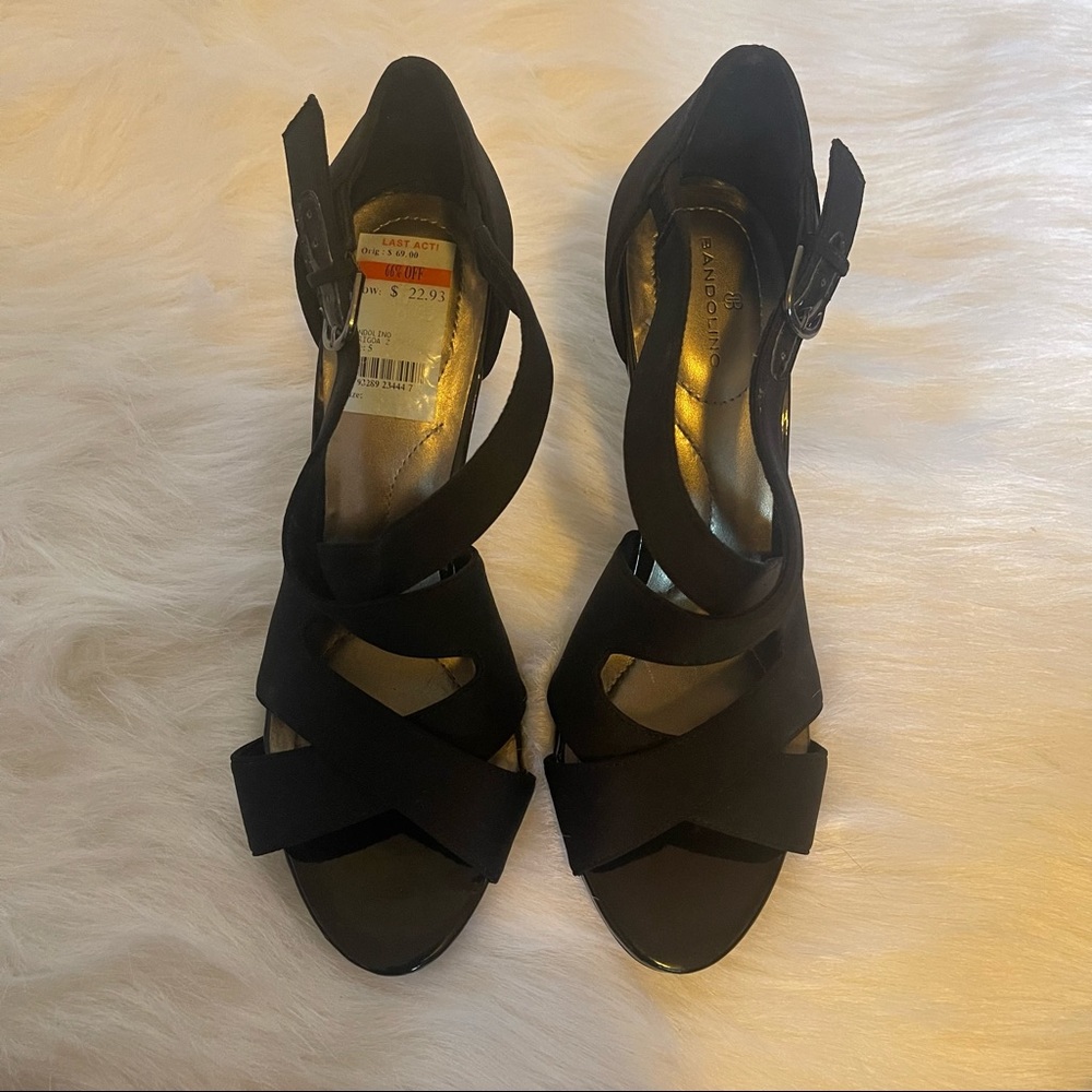 Bandolino black heels. Size 8.5. Kitten heels.